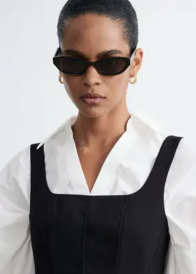 Robe courte de style corset - Noir — photo 2