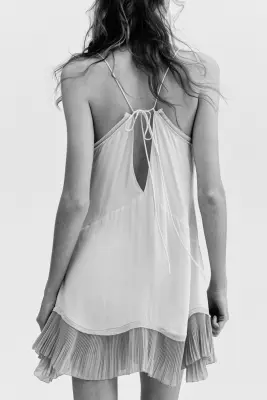 Robe combinaison avec dentelle - Rose poudré — photo 2