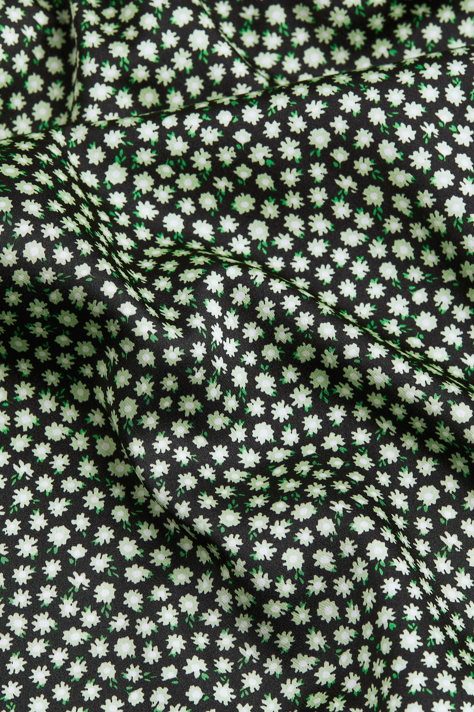 Robe à manches ballon - Noir/fleuri