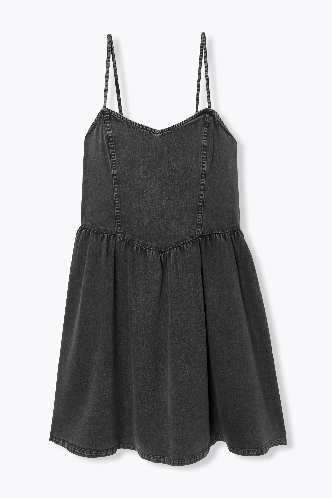 Robe courte à fines bretelles