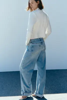 Baggy Regular Waist Jeans - Bleu denim clair — photo 3