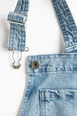 MAMA Salopette short - Bleu denim clair — photo 4