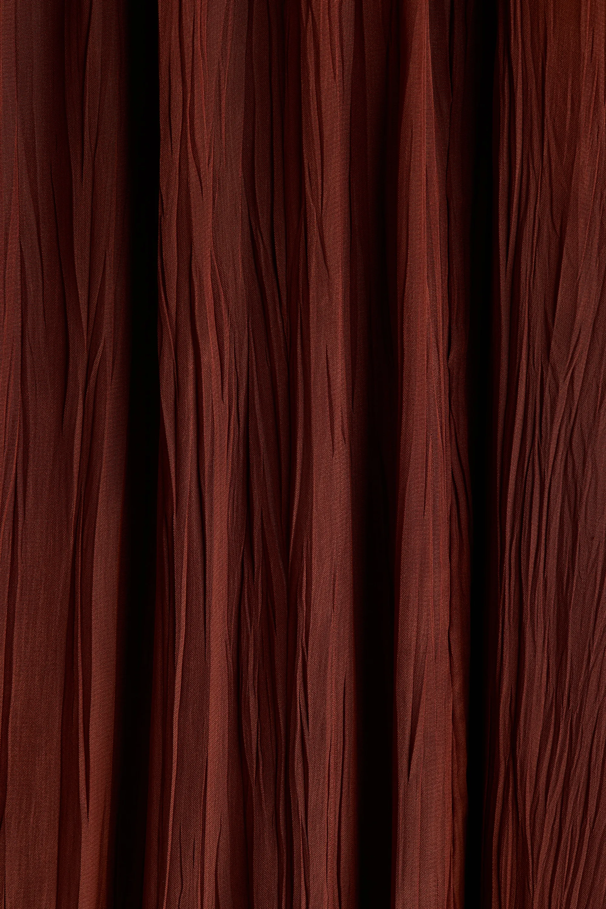 Robe plissée à effet drapé - Brown
