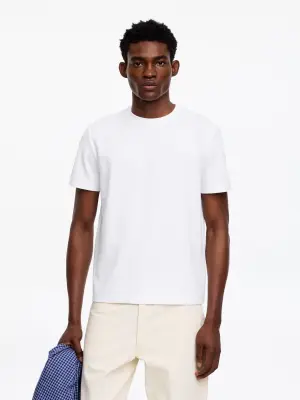 T-shirt classique en interlock - Blanc — photo 1