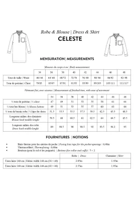 PATRON ROBE/BLOUSE CELESTE