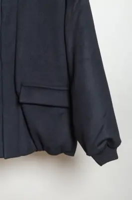 Still By Hand – Padded wool blouson BL05263OS – BLACK — photo 5