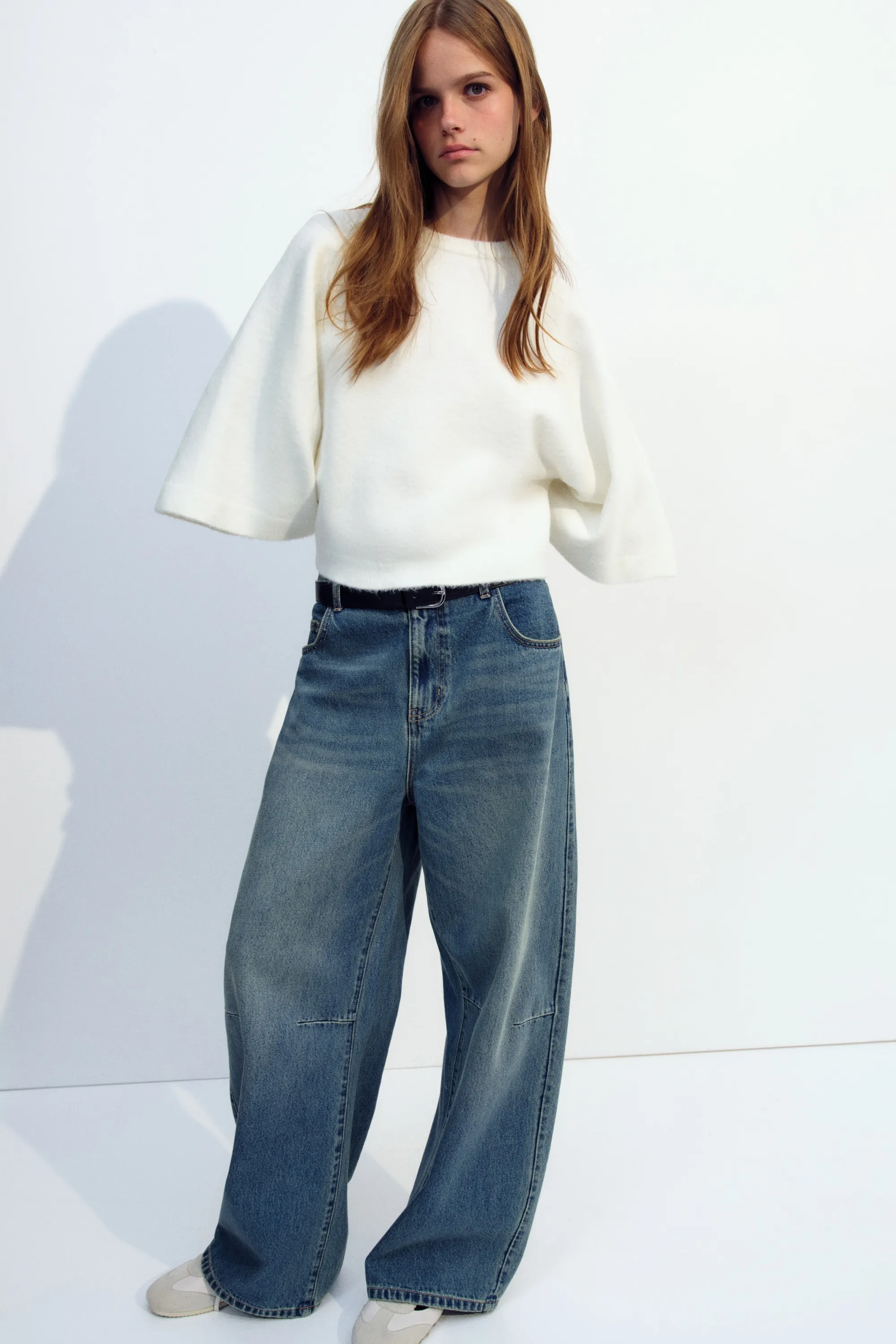 Pull à la coupe décontractée - Crème