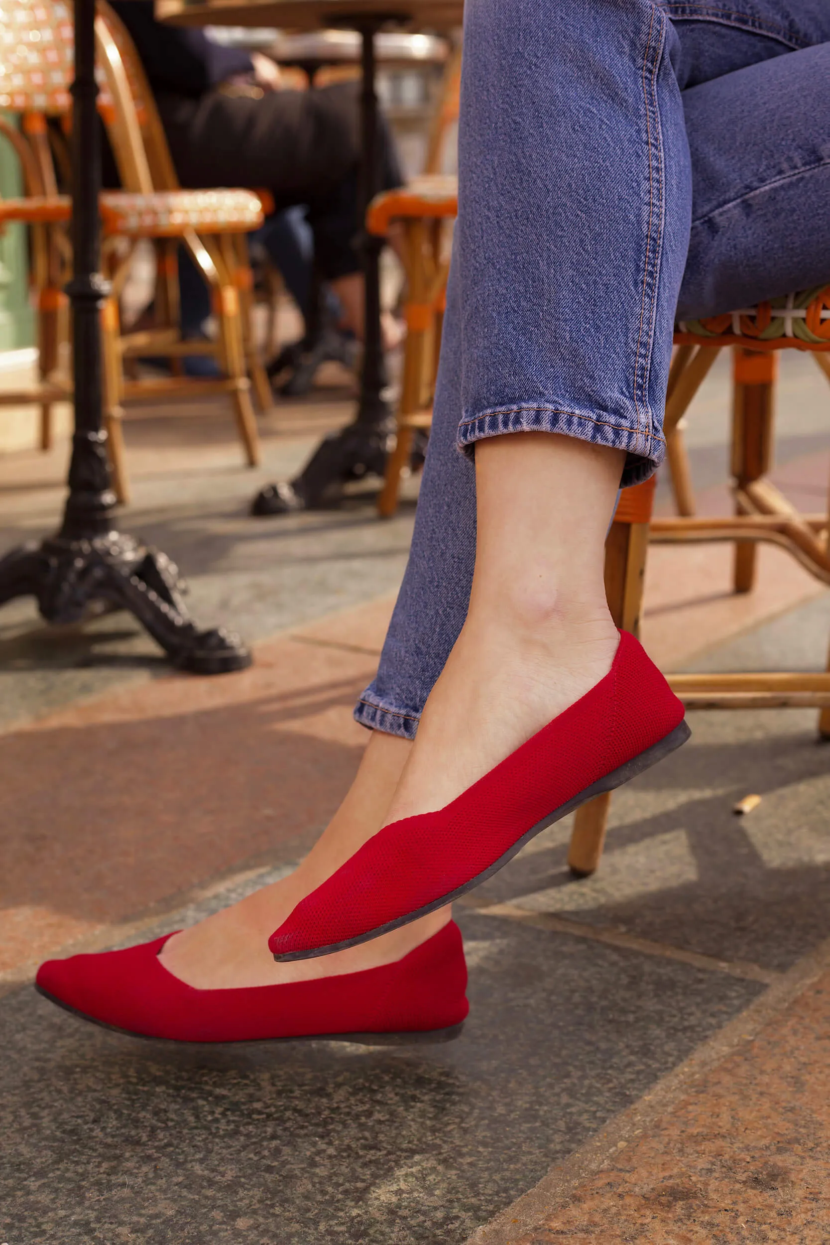 Celine Recycled Ballet Flats - Red