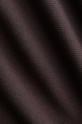 Robe en maille côtelée avec jupe tulipe - Marron foncé — photo 4