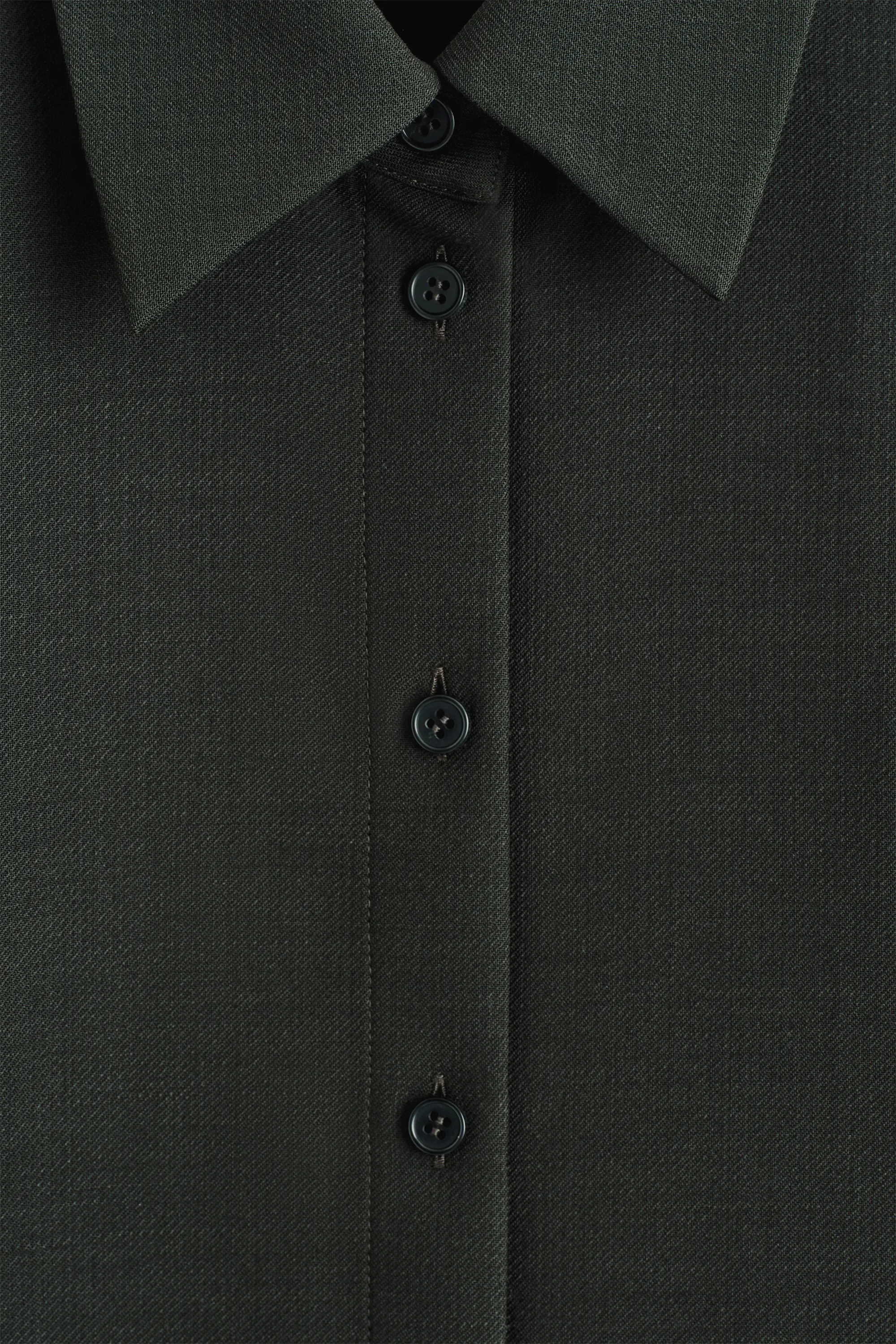 CHEMISE EN LAINE - VERT FONCÉ