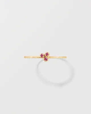 BAGUE OLYMPE, TROIS PIERRES - Or rose 18 carats — photo 4