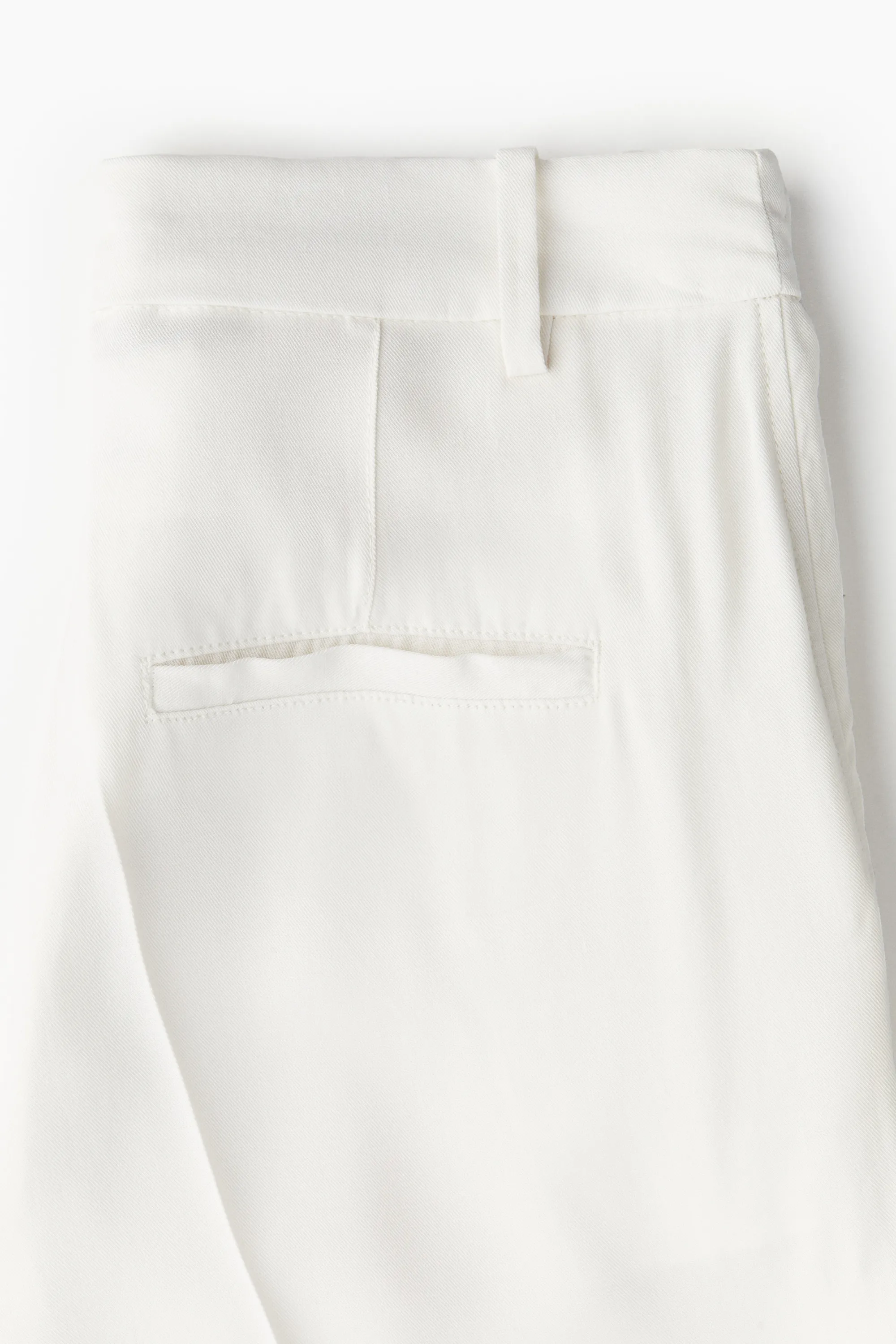 Pantalon de tailleur à revers - Crème
