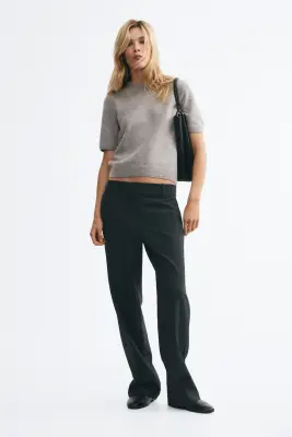 T-shirt en maille - Grège chiné — photo 1