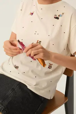 Tee-shirt Fanelie Ecru — photo 2
