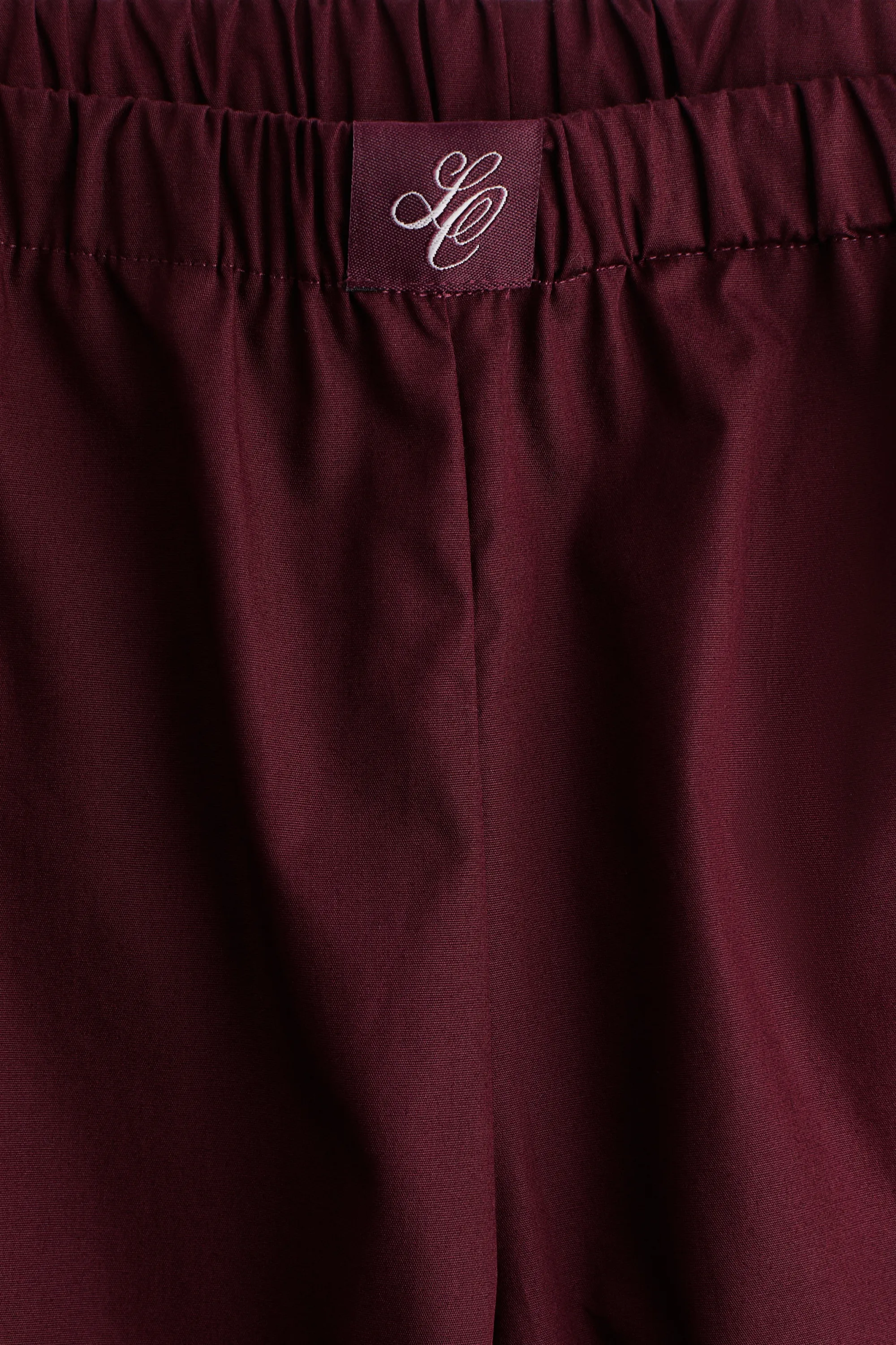 Pantalon en popeline de coton - Bordeaux