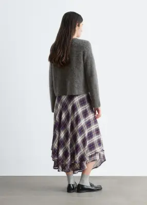 Cardigan en mohair mélangé - Gris foncé — photo 4