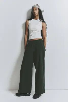 Pantalon de survêtement Relaxed Fit en nylon - Vert montagne — photo 1