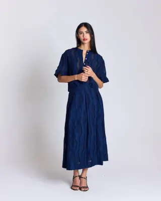 Jupe Manuela bleu marine — photo 1