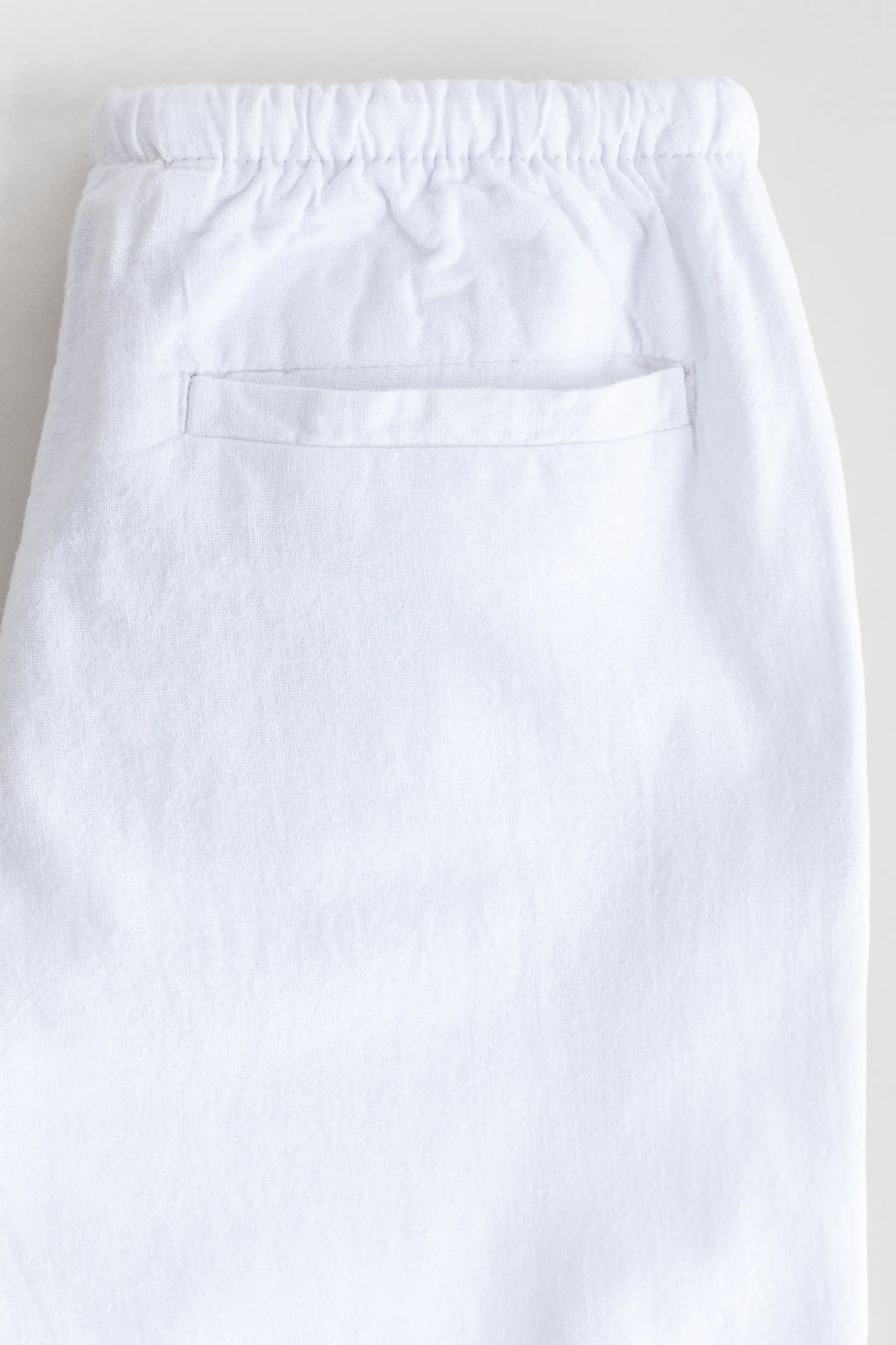 Pantalon en lin mélangé - Blanc