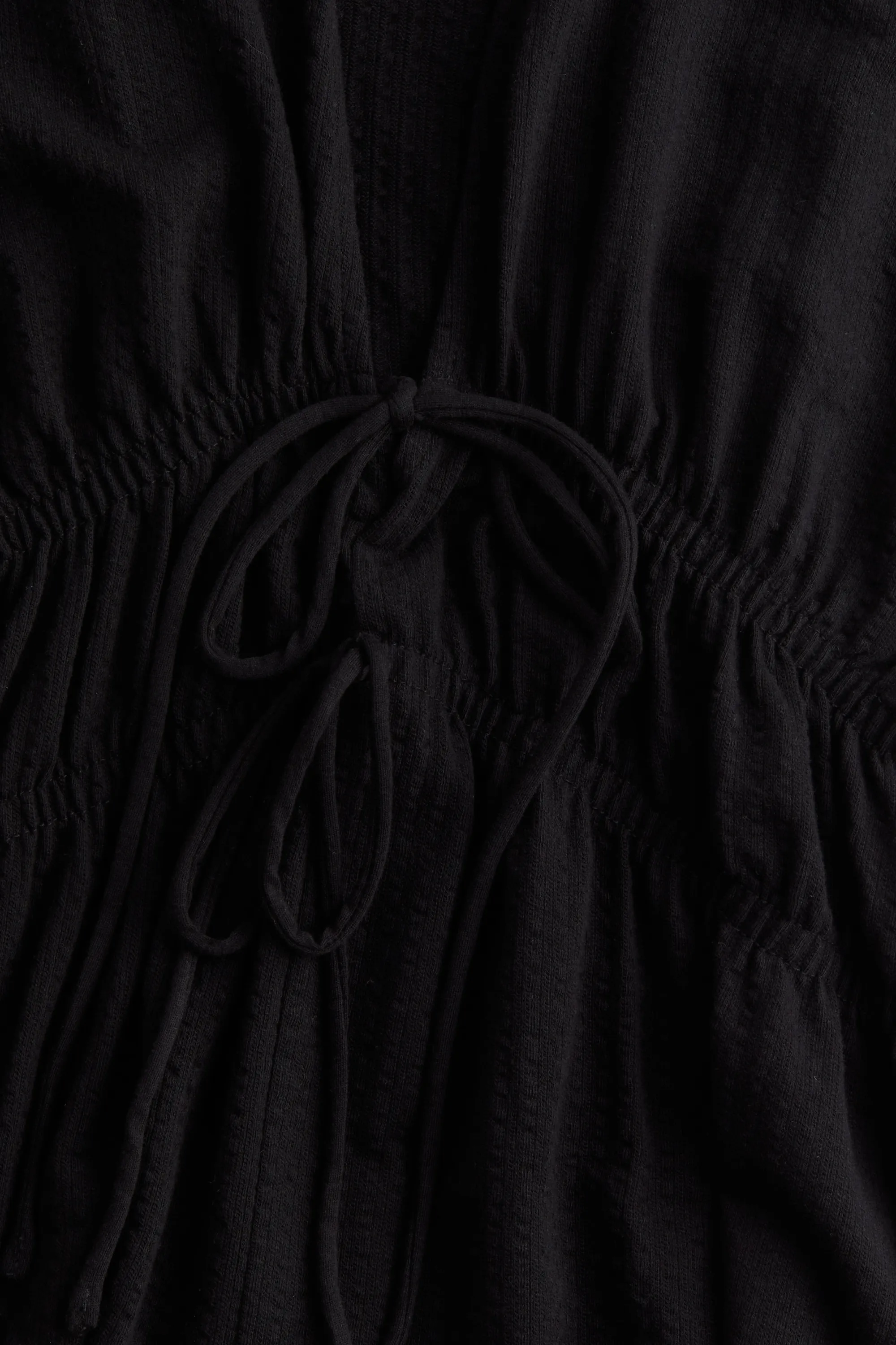 Robe avec détails à nouer - Noir