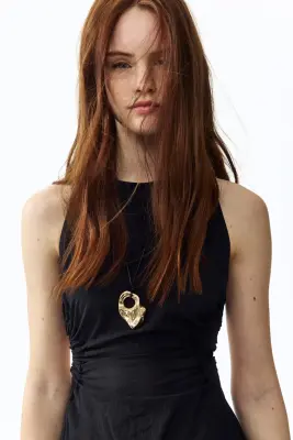 Robe maxi avec dos ouvert - Noir — photo 3