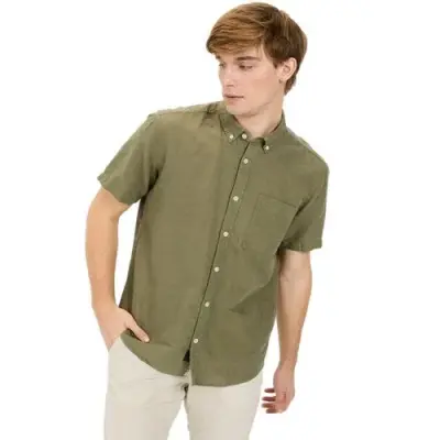 CAMEL ACTIVE CHEMISE LIN Kaki — photo 1