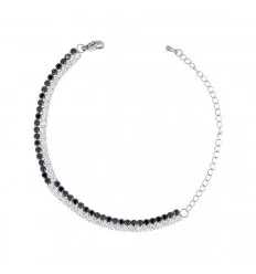 Bracelet acier pierre noir 24135