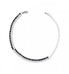 Bracelet acier pierre noir 24135