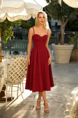 Isla Corset Dress - Dusty red — photo 5