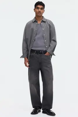 Débardeur côtelé Slim Fit - Gris foncé — photo 1
