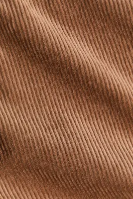 Pantalon barrel en velours côtelé - Marron ancien — photo 4
