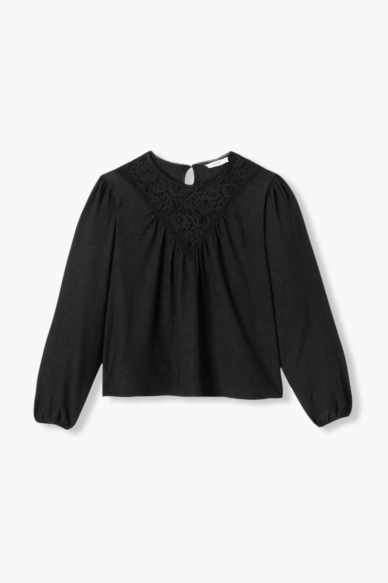 T-shirt détail dentelle Femme