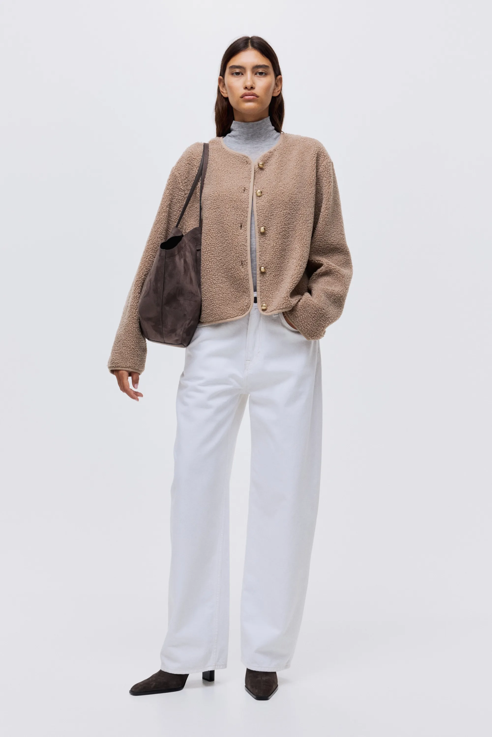Veste en tissu Teddy bear - Beige ancien