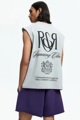 Short Relaxed Fit en molleton - Violet foncé — photo 2