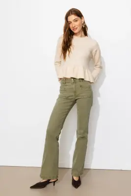 EUGENE pantalon bootcut toile — photo 3