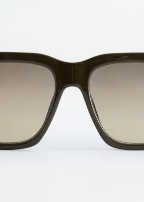 Lunettes de soleil oversize - Marron foncé — photo 2