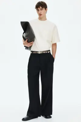 T-shirt Oversized Fit - Crème — photo 1
