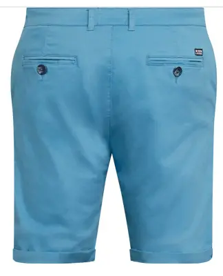 NORTH CHINO SHORT COTON Bleu ciel — photo 3