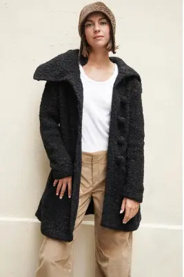 Manteau en Alpaga Bouclette — photo 3