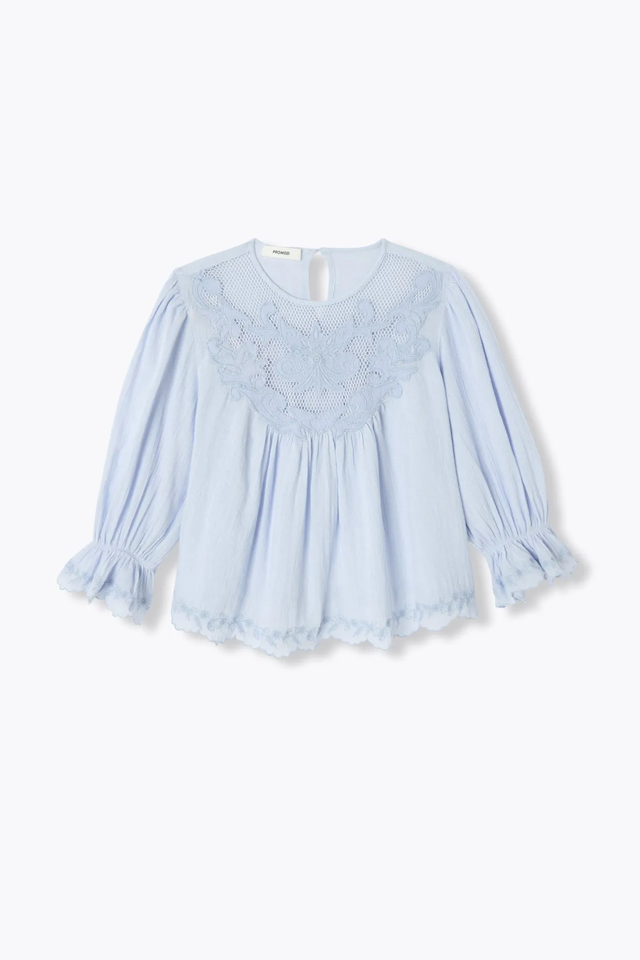 Blouse romantique brodée Femme