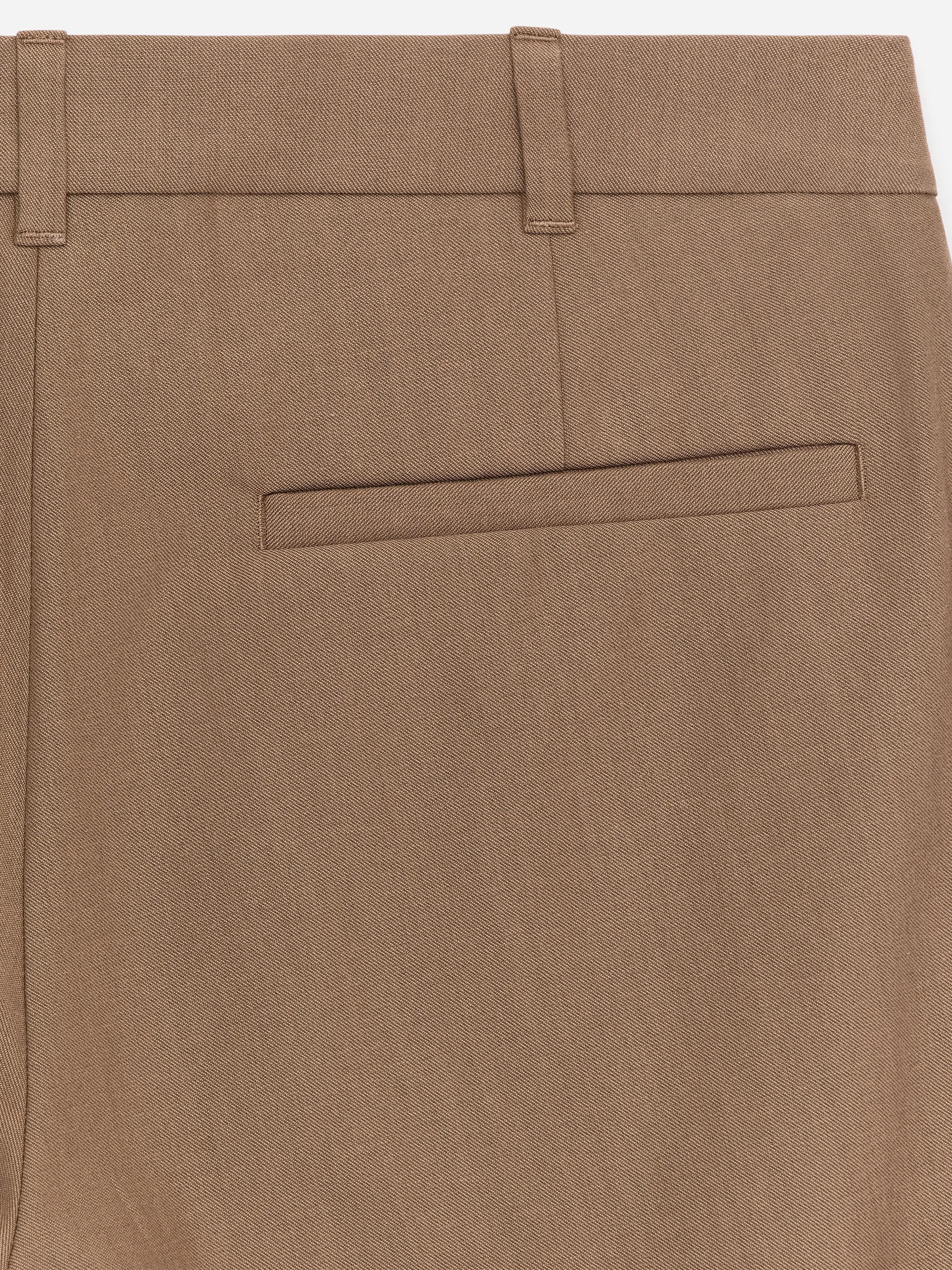 Pantalon en laine mélangée - Marron