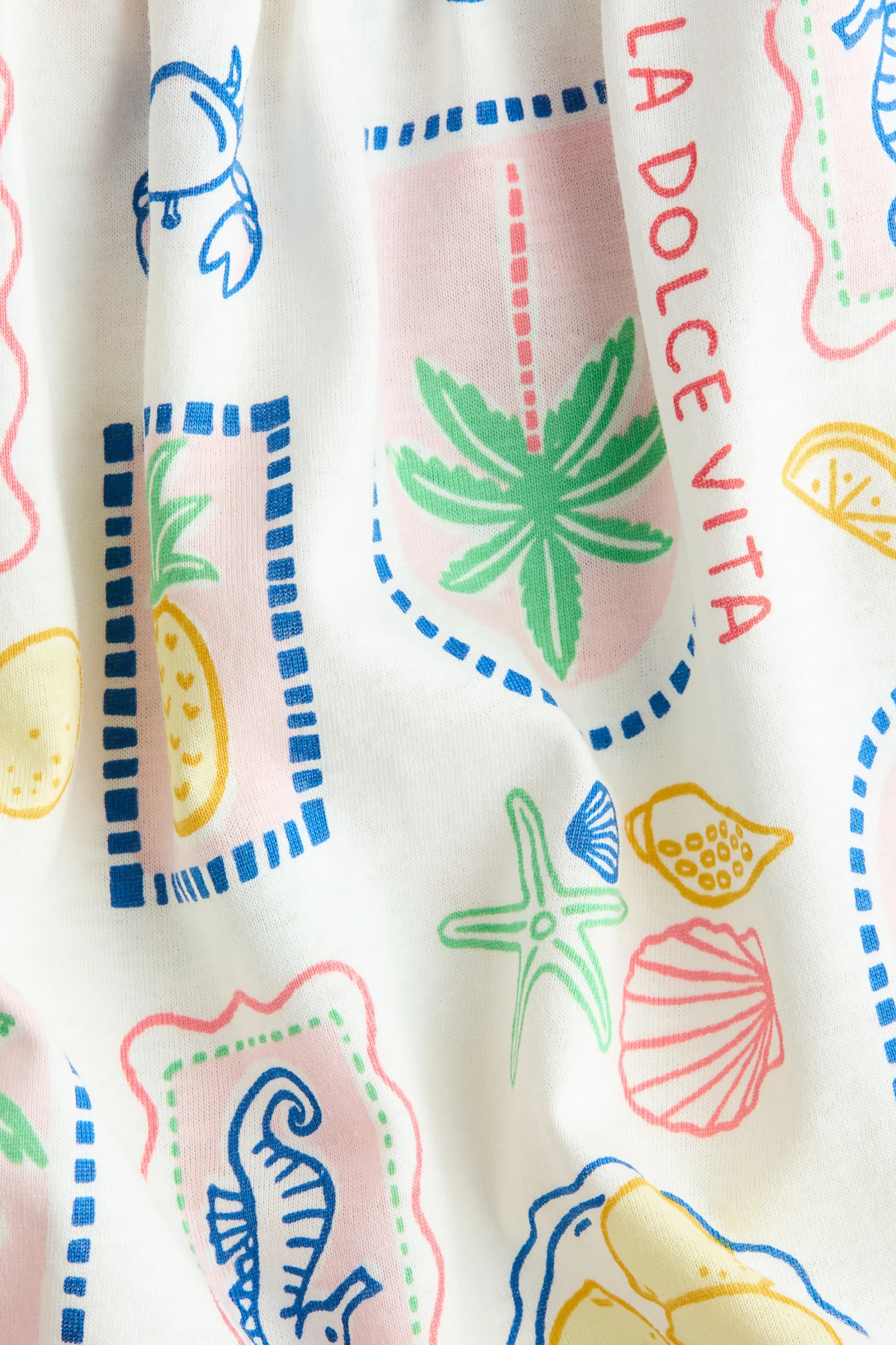 Robe en coton à motif - Blanc/La Dolce Vita