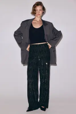 Pantalon à sequins - Turquoise foncé — photo 3