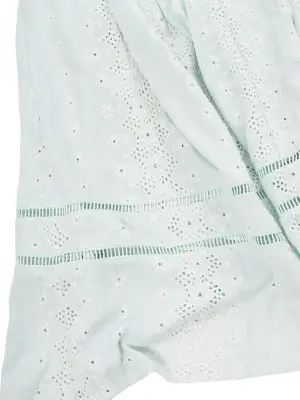 Robe midi cintrée en dentelle oeillet bleu clair à fines bretelles Prix public 540€ Taille XS/S — photo 3