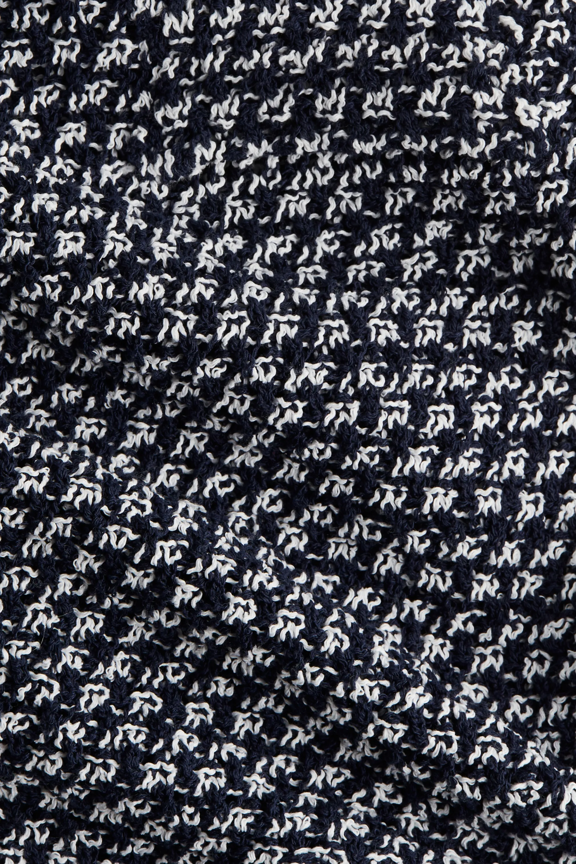 Robe en maille texturée avec poches - Bleu marine/motif