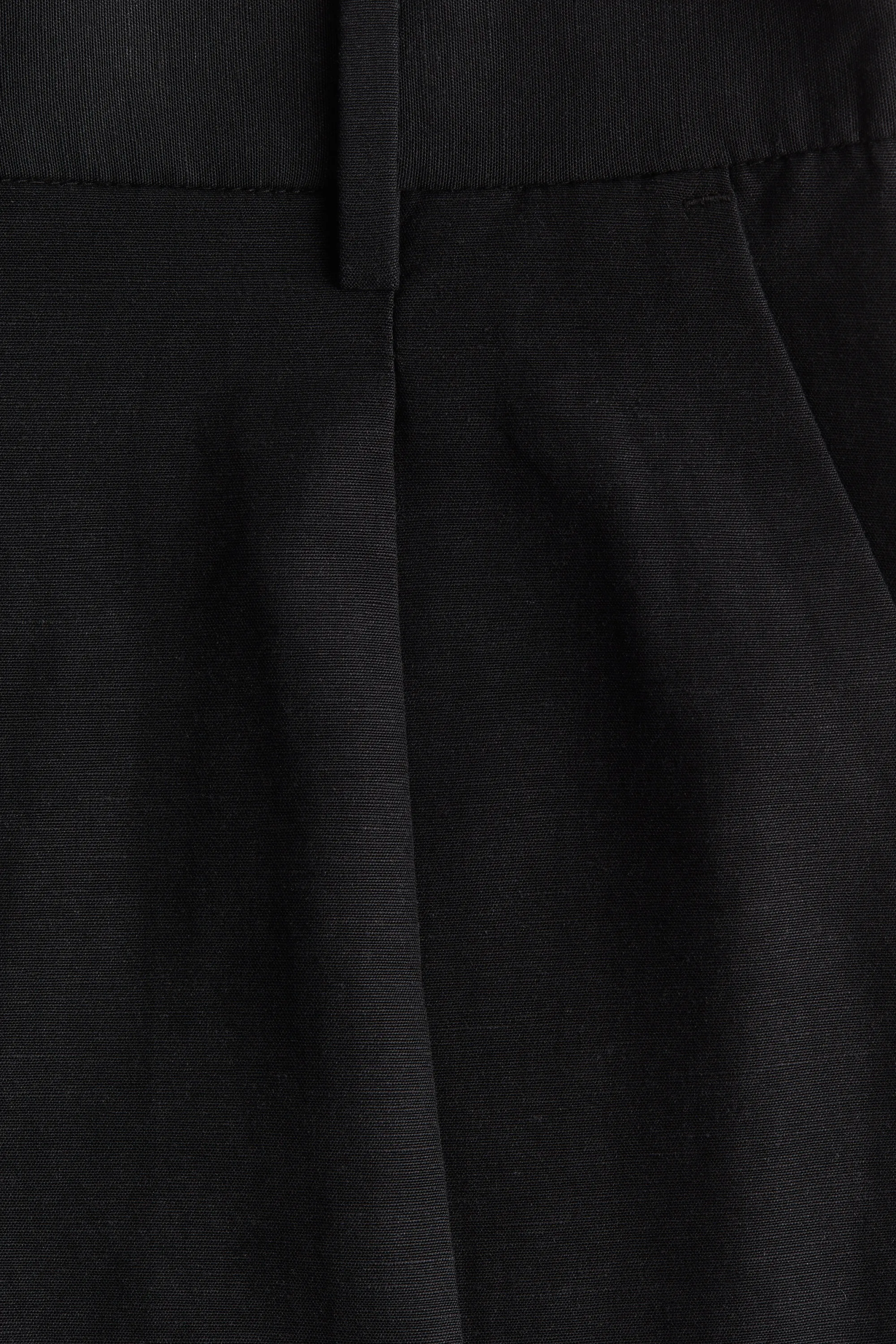 Short en lin mélangé - Noir