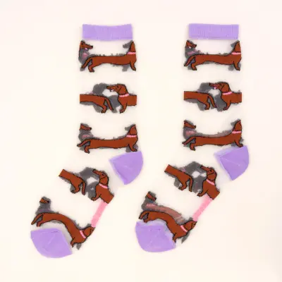 Chaussettes transparentes Teckel Coucou Suzette — photo 2
