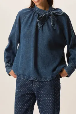Blouse Lou Middle Blue — photo 2