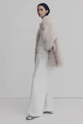 Manteau duveteux - Beige clair — photo 4
