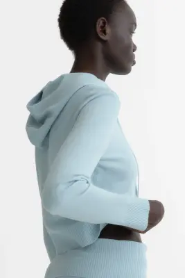 Gilet à capuche - Bleu clair — photo 3